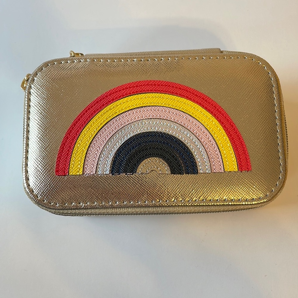 Rainbow Metallic Travel Jewelry Box